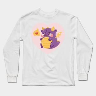 Cute Chonky Dragon Art Long Sleeve T-Shirt